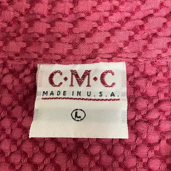 CMC Color Me Cotton Textured Knit Button Front Jacket Sz LG Pockets Lagenlook - Picture 7 of 7